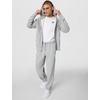 Nike Men’s Club Open Hem Brushed Fleece Pants(Dark Grey Heather/Light Smoke Grey/White)