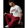 Nike Men’s Club Open Hem Brushed Fleece Pants(Team Crimson/Team Crimson/White)