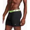 Nike Men’s Essential Cotton Stretch W/Fly Boxer Brief Underwear (3-Pack)(Black W/Volt/Tem Orange/Game Royal)