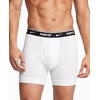 Nike Men’s Essential Cotton Stretch W/Fly Boxer Brief Underwear (3-Pack)(White/ Heather Grey/ Black)