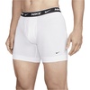 Nike Men’s Essential Cotton Stretch W/Fly Boxer Brief Underwear (3-Pack)(White/ Heather Grey/ Black)