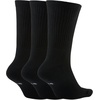 Nike Unisex Adult Everyday Crew Basketball Socks (3 Pair) | Mens and Womens(Black/White)