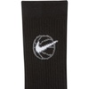 Nike Unisex Adult Everyday Crew Basketball Socks (3 Pair) | Mens and Womens(Black/White)