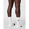 Nike Unisex Adult Everyday Crew Basketball Socks (3 Pair) | Mens and Womens(White/Black)