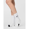 Nike Unisex Adult Everyday Crew Basketball Socks (3 Pair) | Mens and Womens(White/Black)