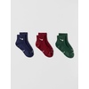 Nike Unisex Adult Everyday Elevated Ankle Socks (3-Pack) | Mens and Womens(Midnight Navy/Team Red/Fir)