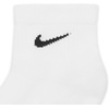 Nike Unisex Adult Everyday Elevated Ankle Socks (3-Pack) | Mens and Womens(White/Black)
