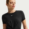 Nike Women’s Nike One Classic Dri-fit Twist Short-Sleeve Top(Black/White)