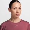 Nike Women’s Nike One Classic Dri-fit Twist Short-Sleeve Top(Pink Smoke/White)