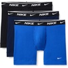 Nike Men’s Essential Cotton Stretch W/Fly Boxer Brief Underwear (3-Pack)(Obsidian/ Game Royal/ Black)
