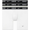 Nike Men’s Essential Cotton Stretch W/Fly Boxer Brief Underwear (3-Pack)(White/ Heather Grey/ Black)