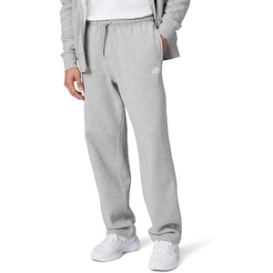 Nike Men’s Club Open Hem Brushed Fleece Pants(Dark Grey Heather/Light Smoke Grey/White)