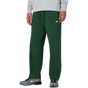 Nike Men’s Club Open Hem Brushed Fleece Pants(Fir/Fir/White)