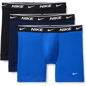 Nike Men’s Essential Cotton Stretch W/Fly Boxer Brief Underwear (3-Pack)(Obsidian/ Game Royal/ Black)