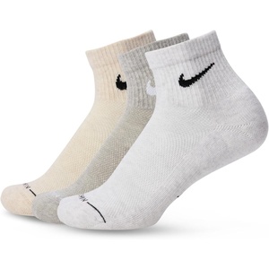 Nike Unisex Adult Everyday Elevated Ankle Socks (3-Pack) | Mens and Womens(Birch Heather/Oatmeal Heather/Grey Heather)