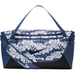 Nike Unisex Adult Gameday Brasilia X Training Duffel Bag (24L, 40L, 60L, or 95L) | Mens and Womens(All Over Print/Diffused Blue/Black/Black)