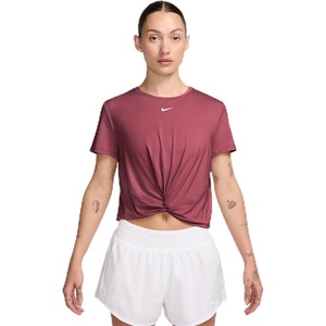 Nike Women’s Nike One Classic Dri-fit Twist Short-Sleeve Top(Pink Smoke/White)