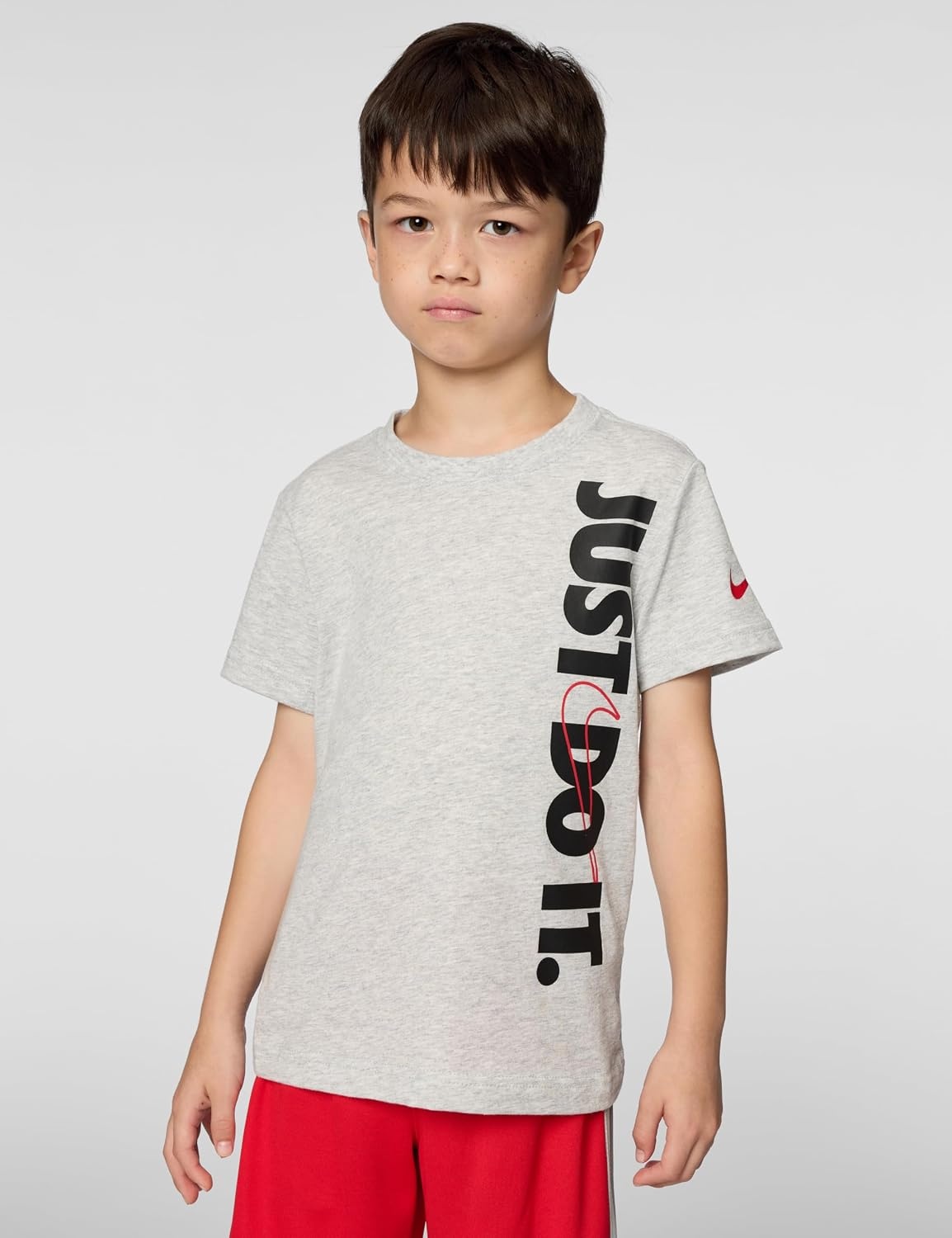 image:imageNike Baby Just Do It TShirt and Mesh Shorts 2Piece Outfit SetBirch HeatherUniversity Red