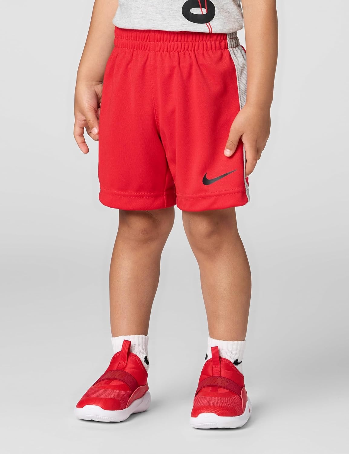 image:imageNike Baby Just Do It TShirt and Mesh Shorts 2Piece Outfit SetBirch HeatherUniversity Red