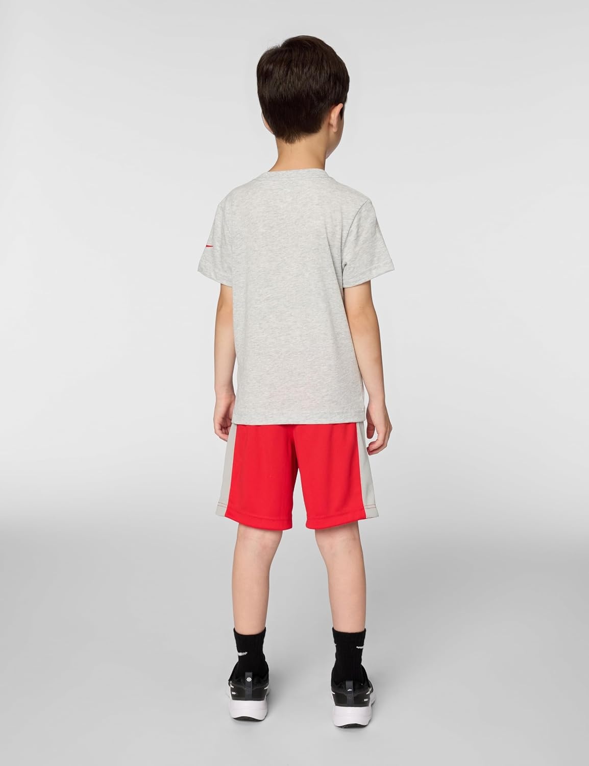 image:imageNike Baby Just Do It TShirt and Mesh Shorts 2Piece Outfit SetBirch HeatherUniversity Red