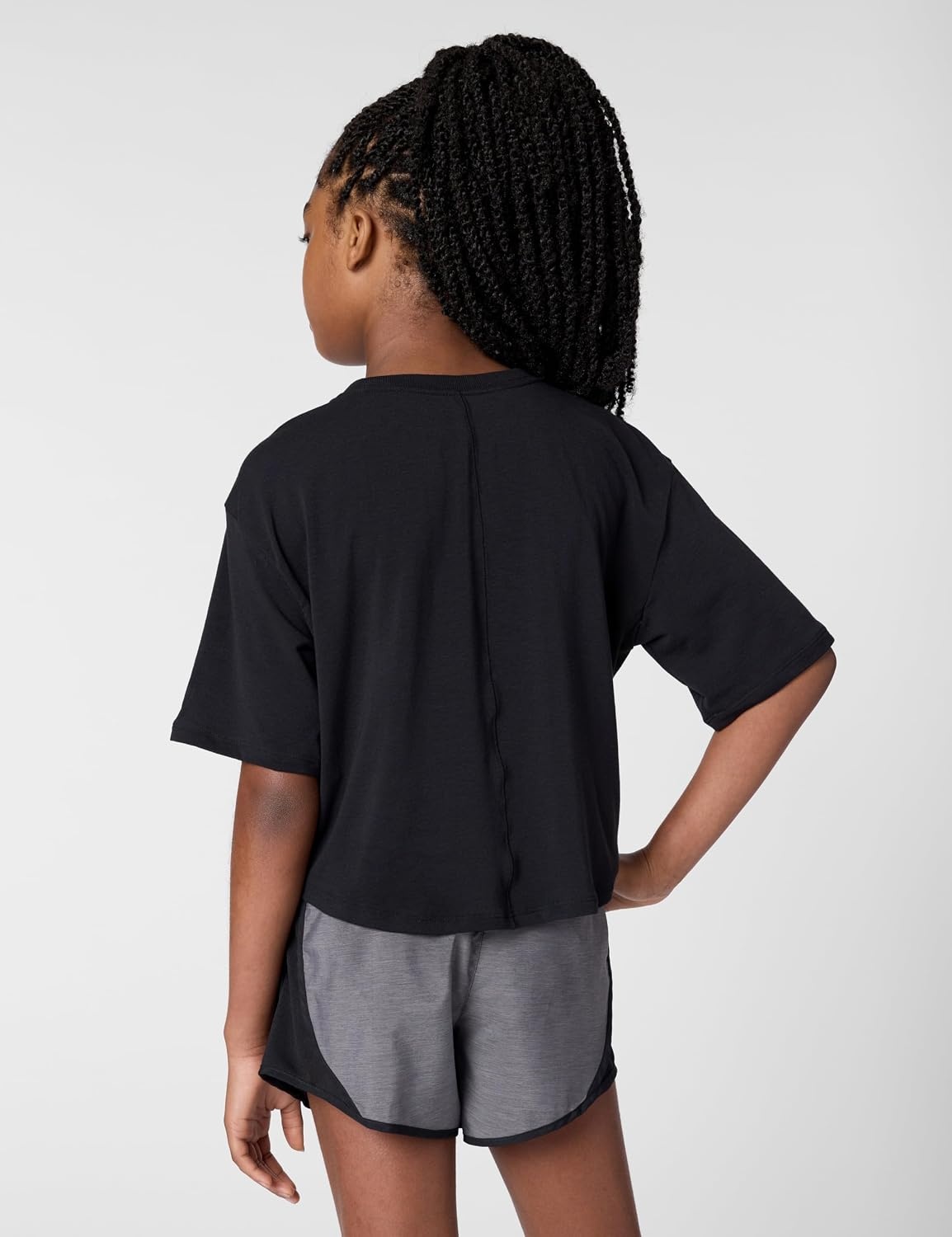 image:imageNike Girls One Relaxed DriFIT ShortSleeve Top TShirtBlackWhite