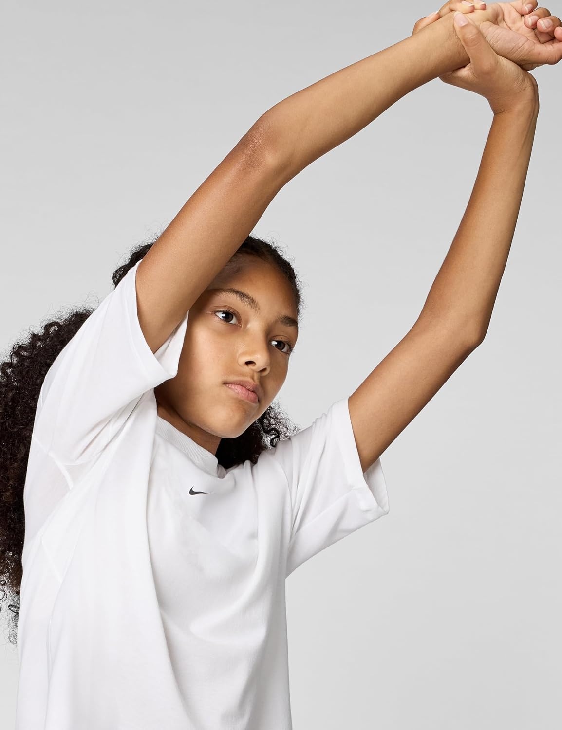 image:imageNike Girls One Relaxed DriFIT ShortSleeve Top TShirtWhiteBlack