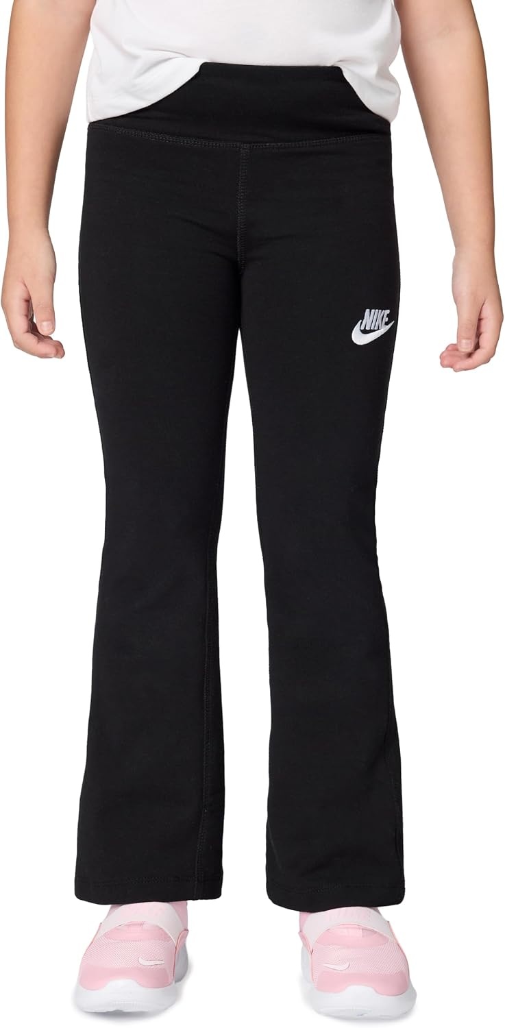 image:imageNike Girls Sportswear Classic HighWaisted Flared LeggingsBlackWhite