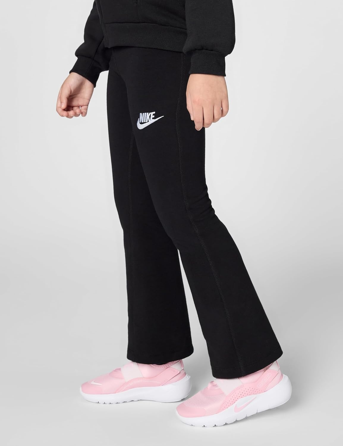 image:imageNike Girls Sportswear Classic HighWaisted Flared LeggingsBlackWhite