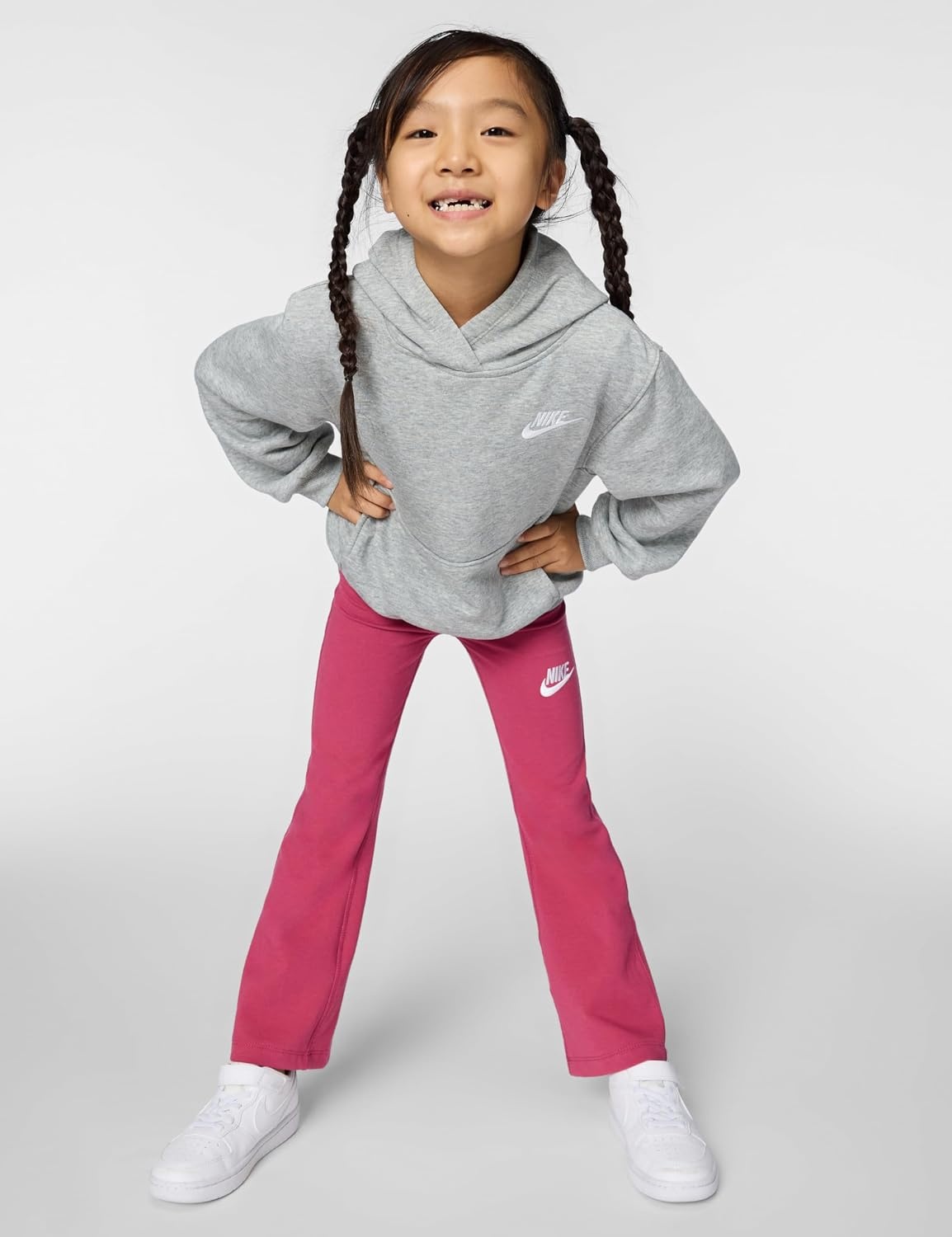 image:imageNike Girls Sportswear Classic HighWaisted Flared LeggingsSweet BeetWhite