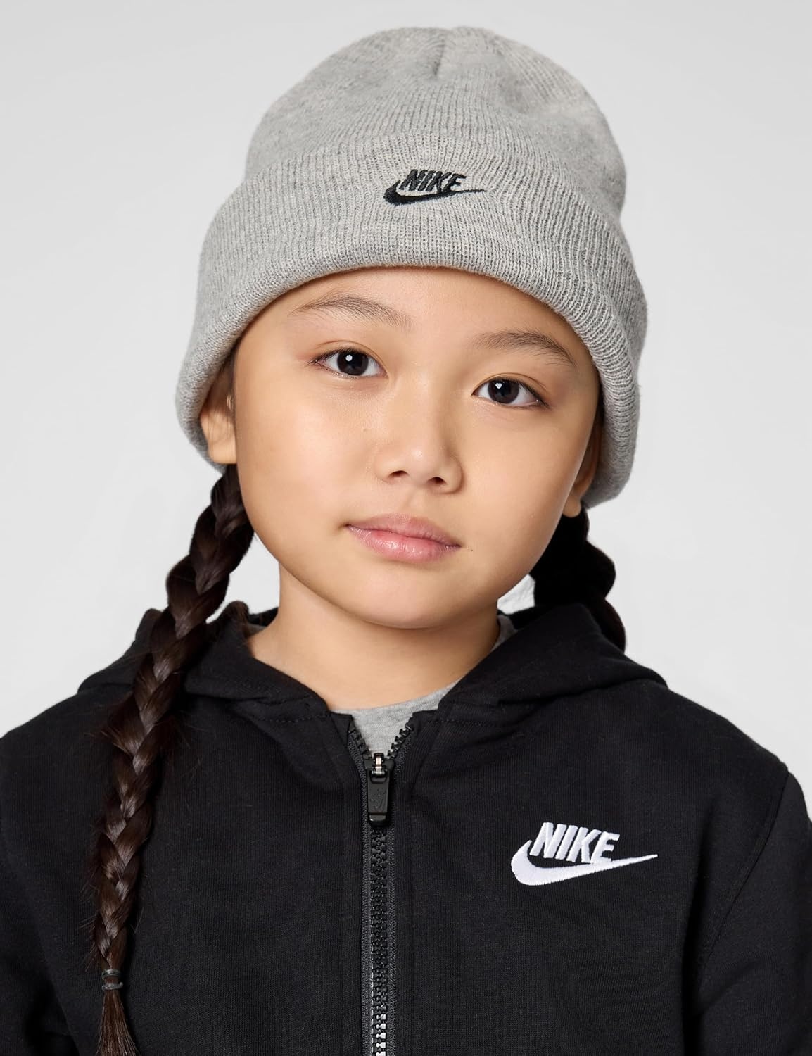 image:imageNike Kids Club Beanie and GloveMitten SetDark Grey Heather