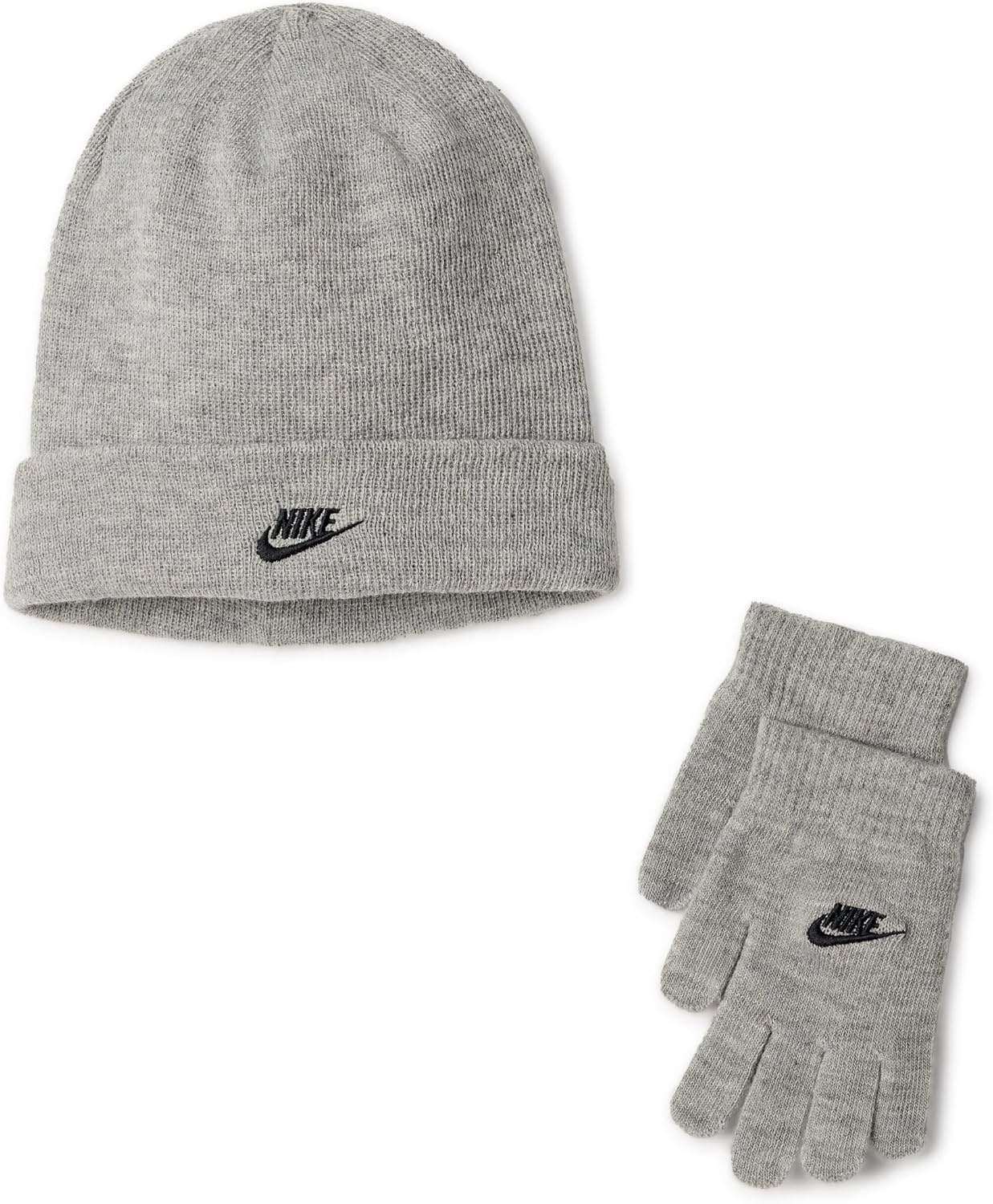 image:imageNike Kids Club Beanie and GloveMitten SetDark Grey Heather