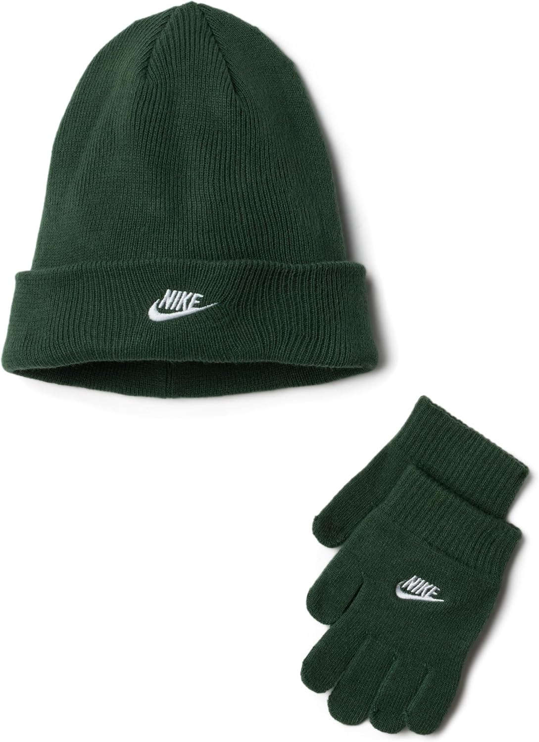 image:imageNike Kids Club Beanie and GloveMitten SetFir Green