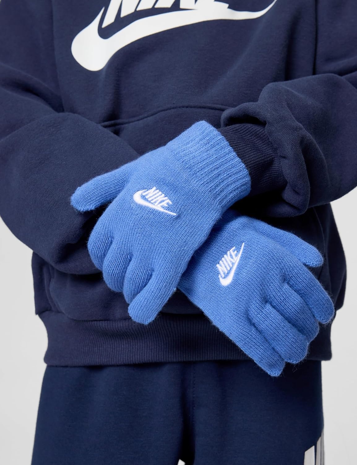 image:imageNike Kids Club Beanie and GloveMitten SetPolar Blue