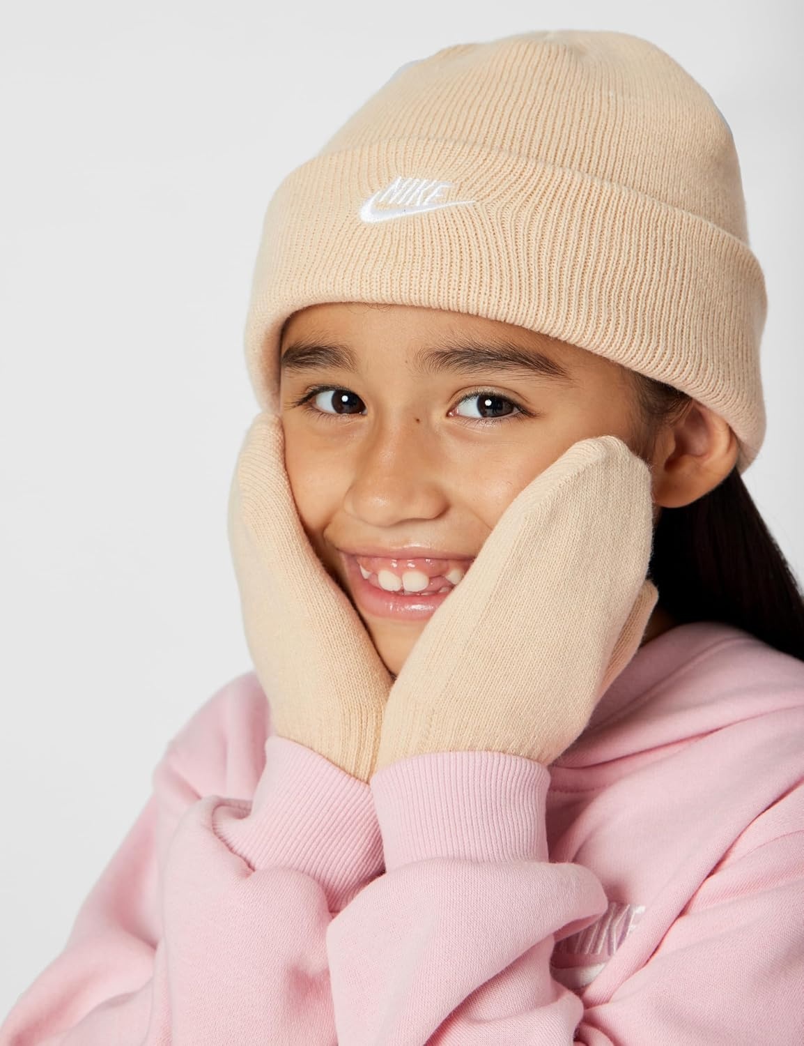 image:imageNike Kids Club Beanie and GloveMitten SetSand Drift