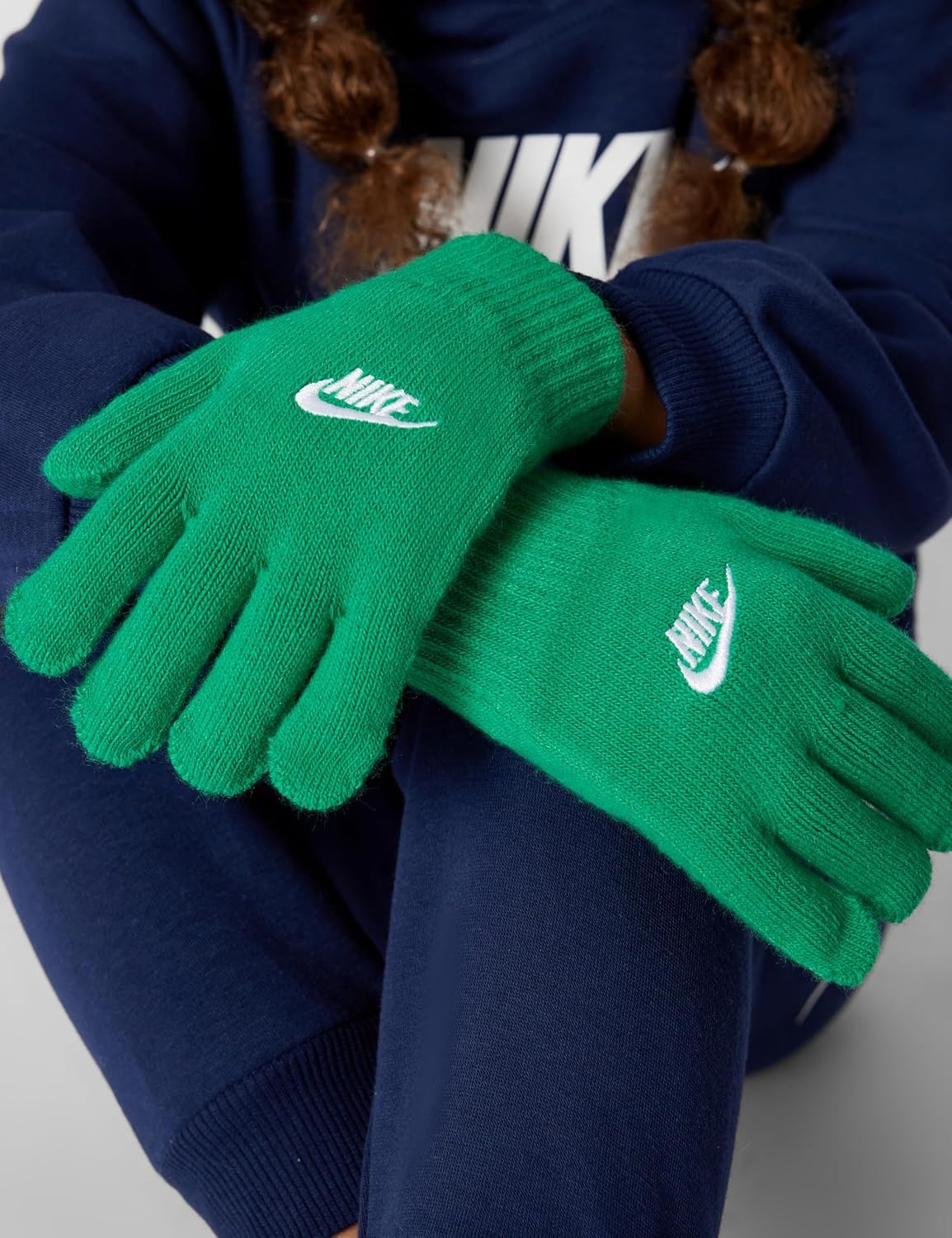 image:imageNike Kids Club Beanie and GloveMitten SetStadium Green