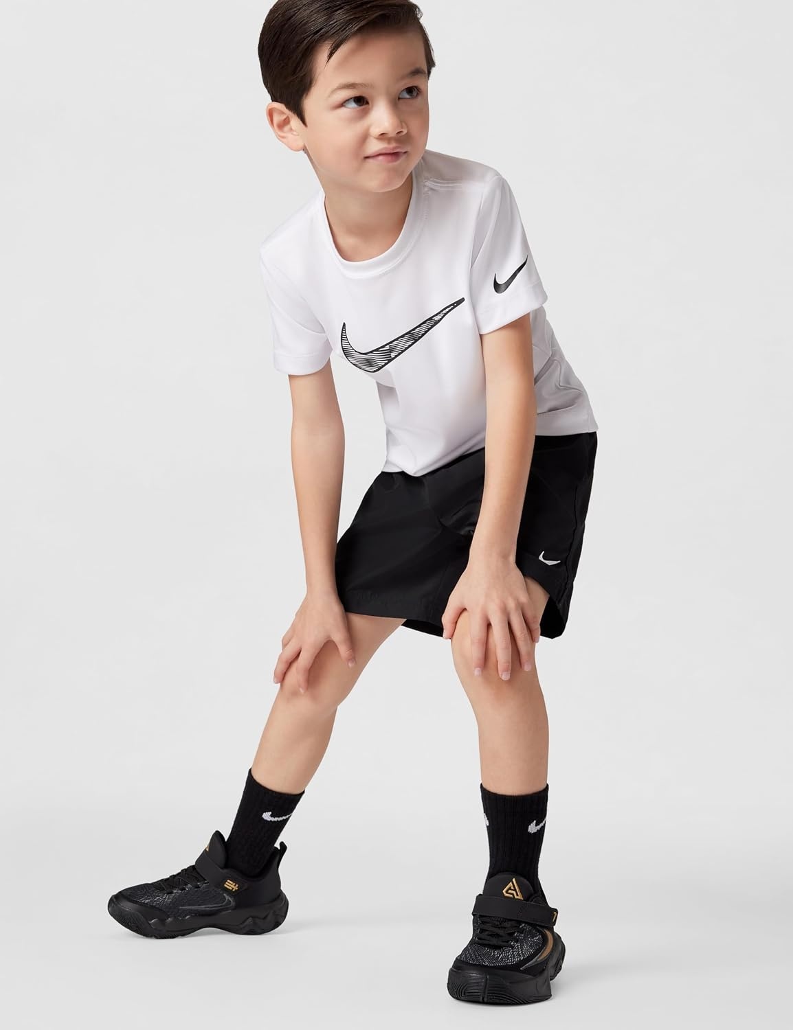 image:imageNike Kids Giannis Immortality 4 Basketball Shoes Boys and Girls SneakersBlackMetallic Gold