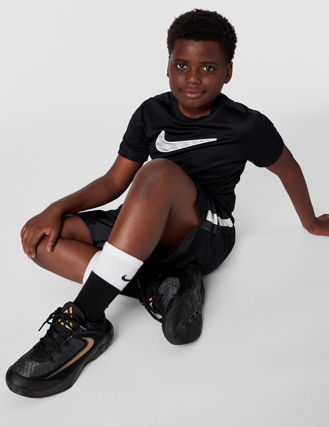 image:imageNike Kids Giannis Immortality 4 Basketball Shoes Boys and Girls SneakersBlackMetallic Gold