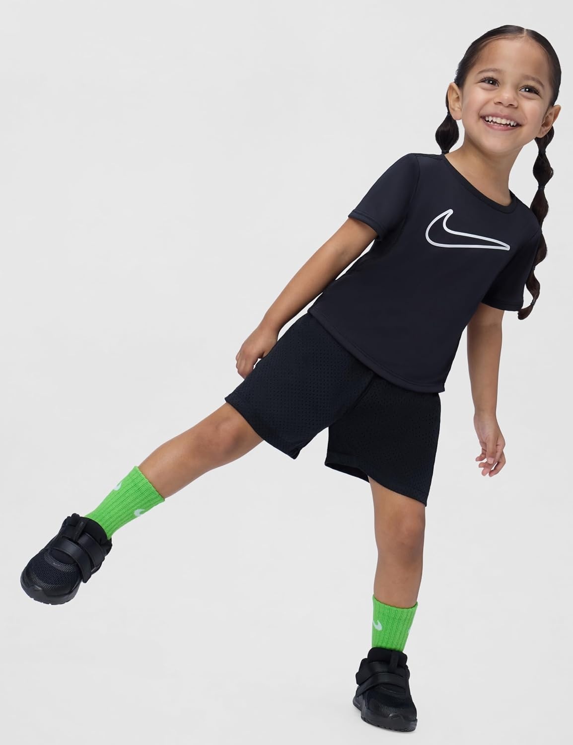image:imageNike Kids Multi DriFIT Mesh ShortsBlackWhite