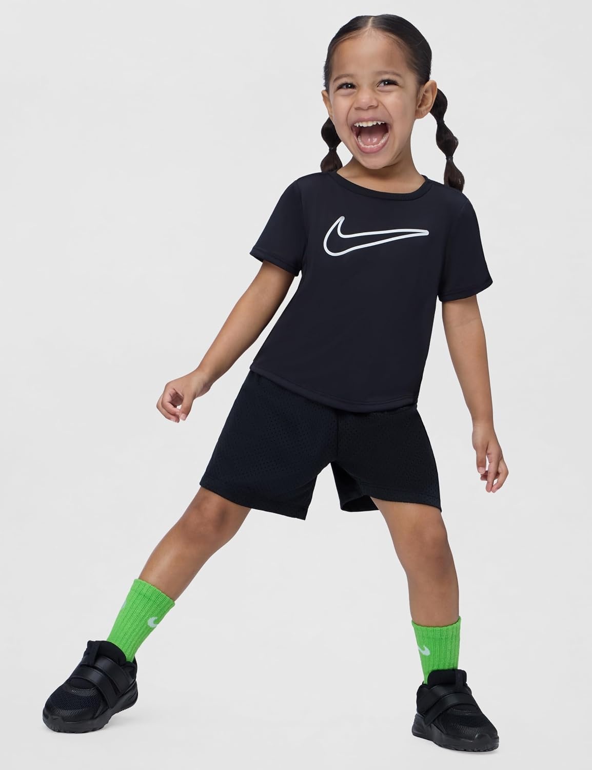 image:imageNike Kids Multi DriFIT Mesh ShortsBlackWhite