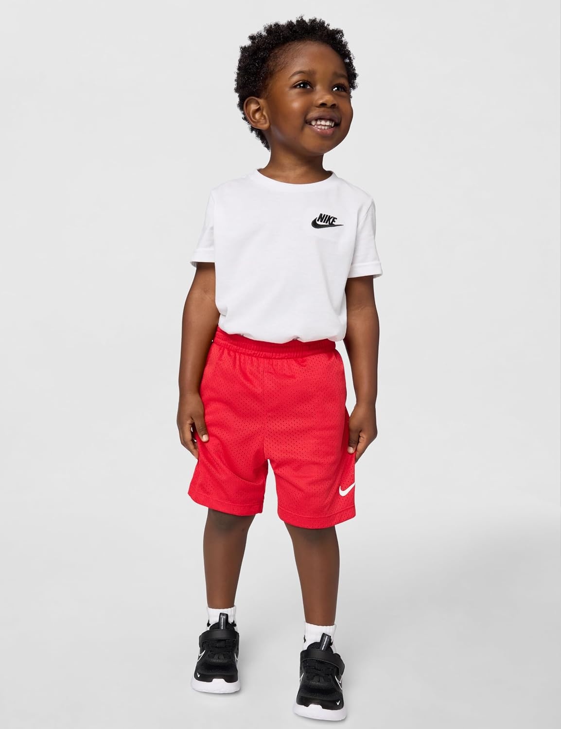 image:imageNike Kids Multi DriFIT Mesh ShortsUniversity RedWhite