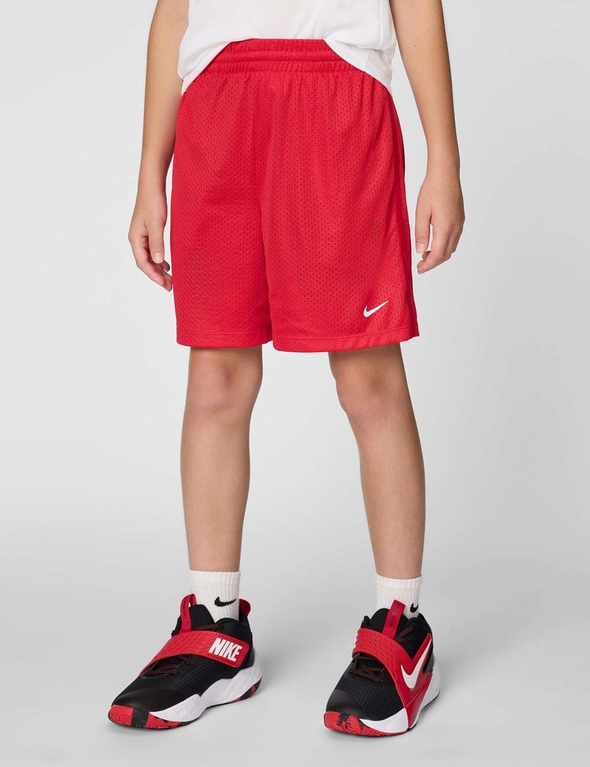image:imageNike Kids Multi DriFIT Mesh ShortsUniversity RedWhite