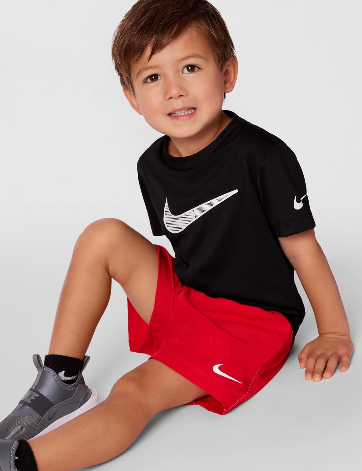 image:imageNike Kids Multi DriFIT Training ShortsUniversity RedWhite
