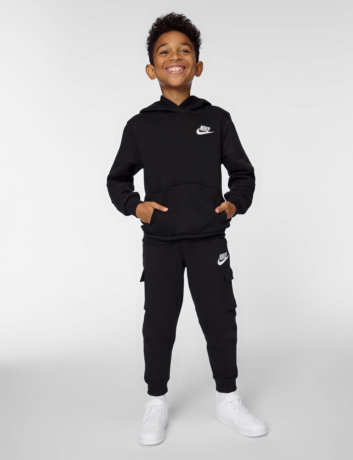 image:imageNike Kids Sportswear Club Fleece Cargo PantsBlackBlackWhite