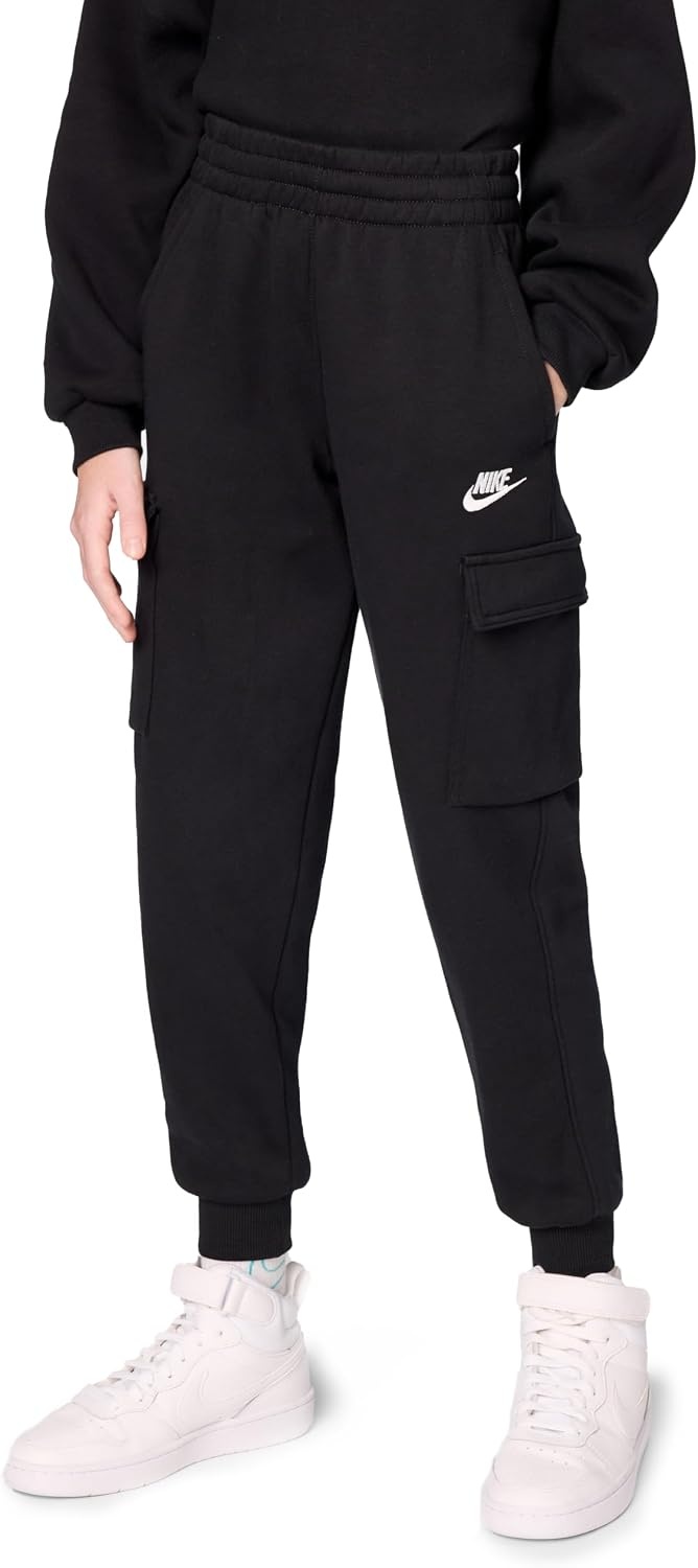 image:imageNike Kids Sportswear Club Fleece Cargo PantsBlackBlackWhite
