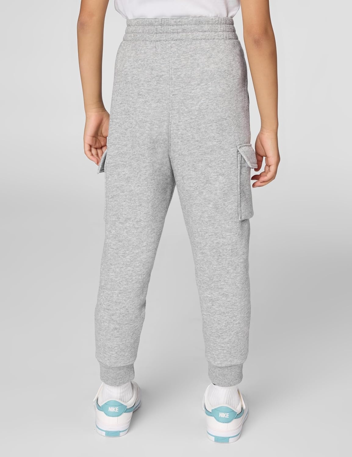 image:imageNike Kids Sportswear Club Fleece Cargo PantsDark Grey HeatherBase GreyWhite