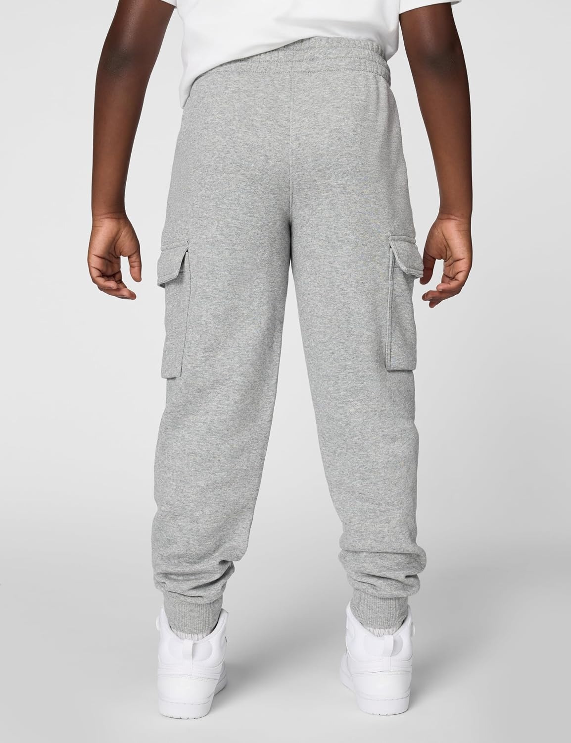 image:imageNike Kids Sportswear Club Fleece Cargo PantsDark Grey HeatherBase GreyWhite