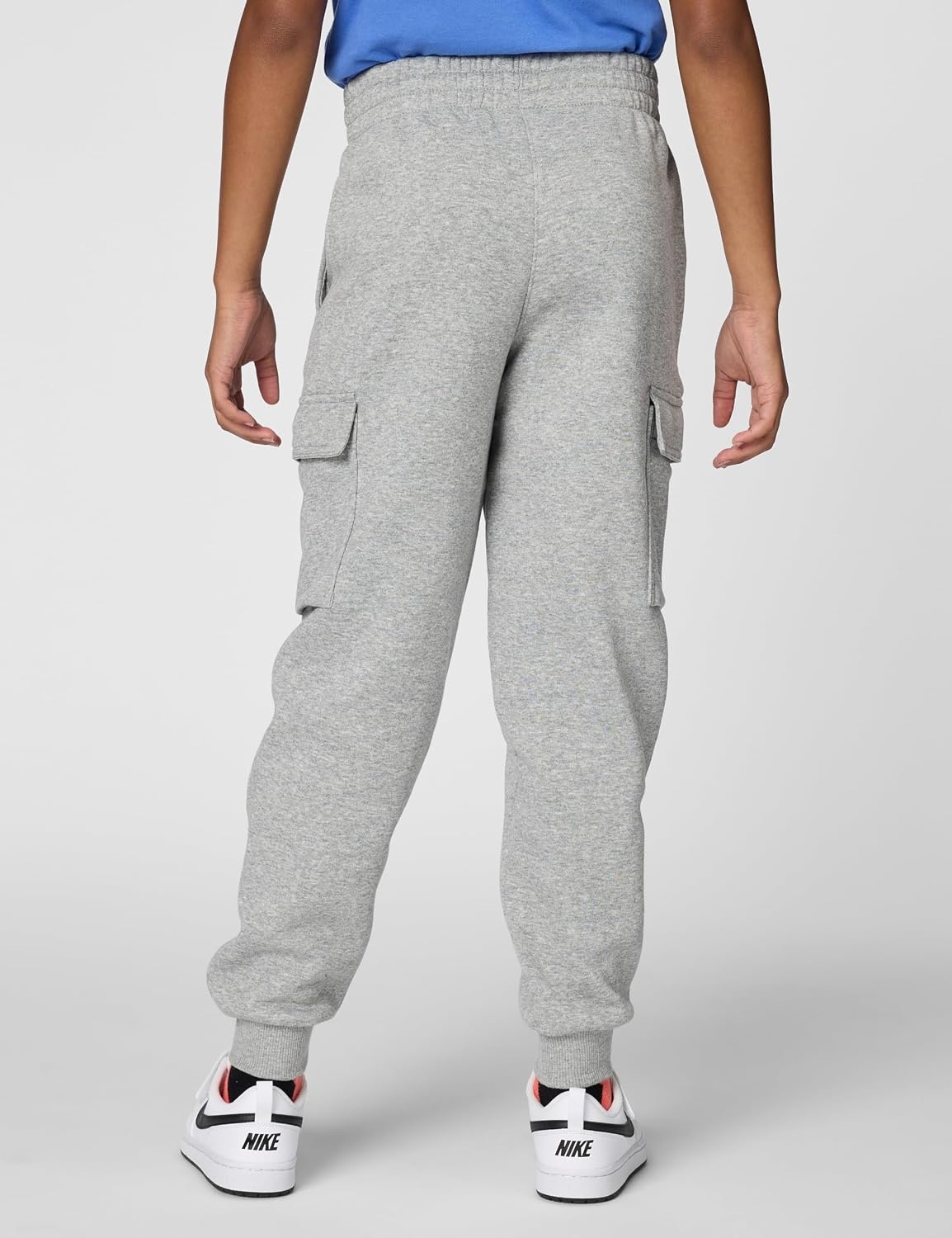 image:imageNike Kids Sportswear Club Fleece Cargo PantsDark Grey HeatherBase GreyWhite