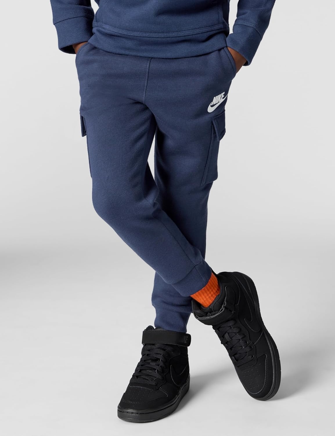 image:imageNike Kids Sportswear Club Fleece Cargo PantsMidnight NavyMidnight NavyWhite