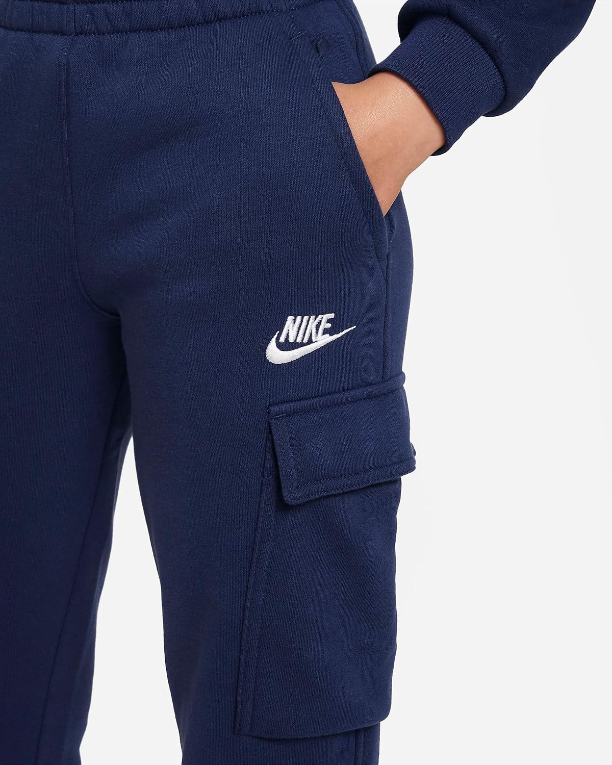 image:imageNike Kids Sportswear Club Fleece Cargo PantsMidnight NavyMidnight NavyWhite
