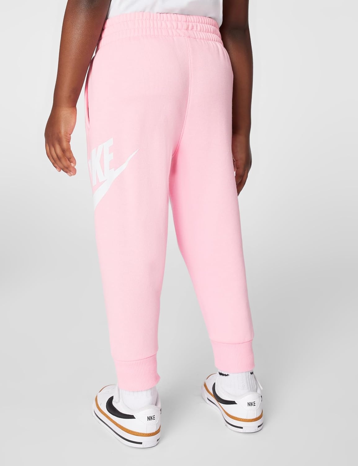 image:imageNike Kids Sportswear Club Fleece Joggers Large Swoosh LogoMedium Soft PinkWhite